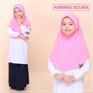 Tudung sekolah awning scuba-Pink