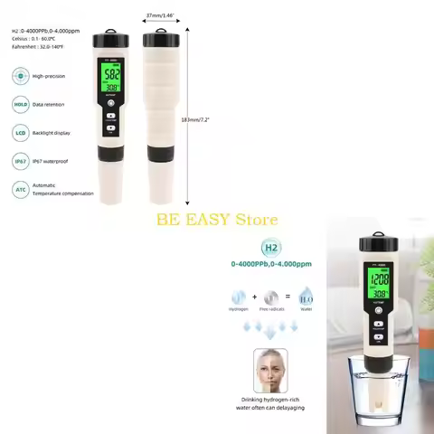 E28F H2 Hydrogen Meter 0-4000ppb /0-4.000ppm Hydrogen Generators Hydrogen-rich Water Generator Data 