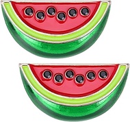 2Pcs Cute Watermelon Brooch Pin Women Corsage Collar Lapel Badge Jewelry Scarves Shawl Pin, 3.50X1.8