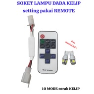 SOCKET LAMPU DADA DEPAN KELIP RS 150 REMOTE 10 MODE