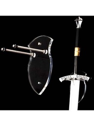 1入組劍架劍掛牆掛展示架單劍垂直牆掛通用劍架牆掛展示架，適用於劍，匕首，斧頭，鑰匙，刀，動畫劍等