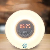 (Ready Stocl) Sunrise Alarm Clock with FM Radio LED Wakeup Light Table Clock Touch Dimmable [Truman.sg]