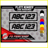 ℗ ◨ ♒ Multicab,  Plate Number Side Marking Sticker Decals Durable and High Quality