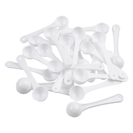 【SUFA】50pcs 1g White Plastic Measuring Spoon Gram Scoop Food Baking Medicine Powder