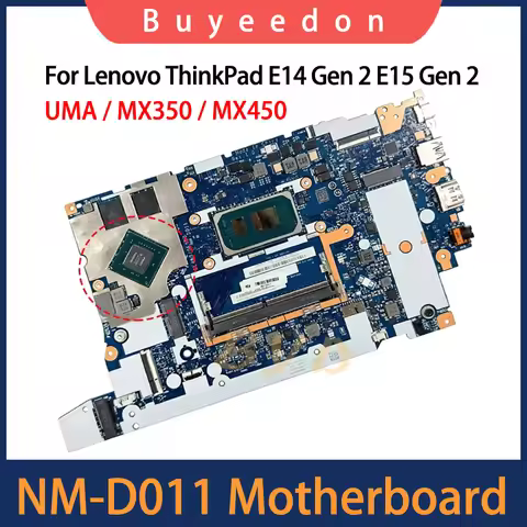 NM-D011 Motherboard For Lenovo Thinkpad E14 E15 Gen 2 Laptop Logic board With i3-1115G4 i5-1135G7 i7