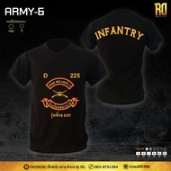 ARMY-6 เสื้อซับในทหารแขนสั้นทหารราบ คอกลมเเละคอวี