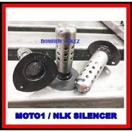 Moto1 / NLK Tru Pressure Exhaust RS150 28mm / 32mm Stopper DB Killer Moto1 Silencer exhaust