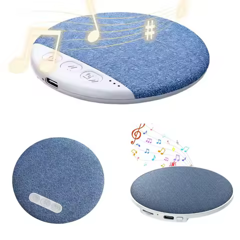 Sleep Aid Pillow Speaker Bluetooth 5.4 Wireless Mini White Noise Speaker Adjustable Timers,Long-Last
