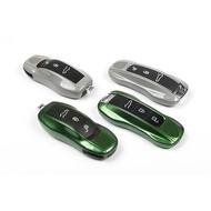Bright Grey Green Remote Key Fob Change Case For Porsche Macan 718 Cayman
