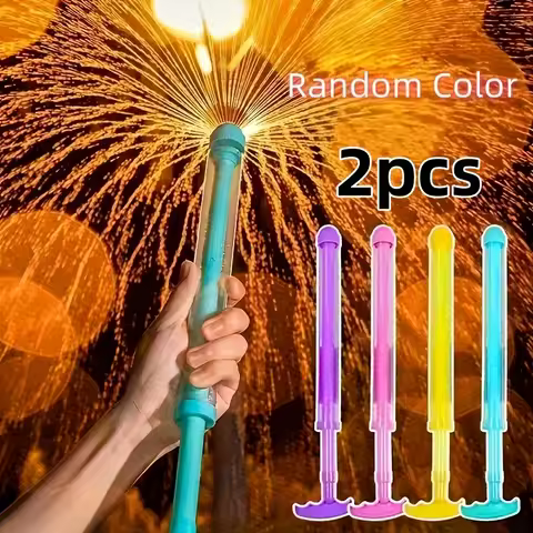 2/4 Pieces of Firework Water Guns, Large Capacity Water Guns That Pull Back (Color Random) - Portabl