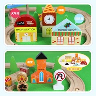 Children Wholesale E21C19 Assembled Train Toys Wooden Toys Train Track Track Gift EDWONE60P IR7I