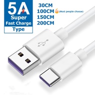 Super Quick Charge Cable Type C 5A Data USB Cable Andriod 1M for Mate 20 P30 P20 Pro OnePlus XiaoMi