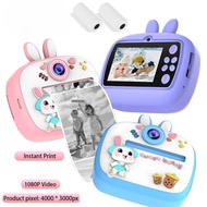 Children Digital Camera Instant Print for Kids Thermal Print Rabbit Camera Instant Photo Printing Ca