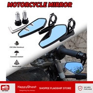 A pair Universal Motorcycle Handle Bar End Side Rearview Mirror Foldable Bar End Side Mirror