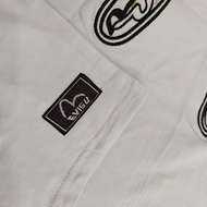 EVISU Premium Embroidery T-Shirt Unisex Soft Cotton Light Grey
