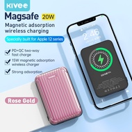 KIVEE 5000 mAh Magnetic แบตสำรอง พาวเวอร์แบงค์แม่เหล็กไร้สาย ชาร์จเร็ว ไร้สาย iPhone 15W ที่ชาร์จไร้สาย QC3.0 PD 20W Magsafe Wireless Power Bank มาตรฐานมอก iPhone เพาเวอร์แบงค์ พาเวอร์แบงค์ พาวเวอร์แบงค์ PowerBank for iPhone/Huawei/Samsung/Model no.PT609