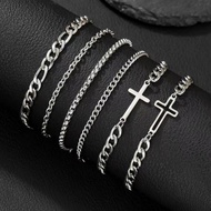 "6-Piece Stainless Steel Bracelet Set – Elegant & Durable"