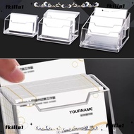 FKILA 1Pcs Business Card Box, 1/2/3 Grids Acrylic Plastic Bussiness Card Holder, Display Stand Schoo