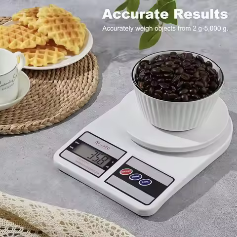 Digital Kitchen Scale 22lb/10kg Capacity Food Scale with oz/g Units | Replaceable Battery Power |