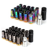 R40 Neo Chrome Titanium Wheel Rims Lug Nuts Steel Lock Anti Theft  Racing Composite Lug Nuts M12x1.5