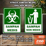 MEDICAL AND NON-MEDICAL WASTE STICKERS | WATERPROOF VINYL MATERIAL