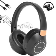 Wireless headphones bluetooth ANC noise canceling headphones with microphone wired wireless dual use wireless noise canceling headphones bluetooth 5.3 active noise canceling over-ear headphones built-in microphone hands-free calling sealed lightweight fo