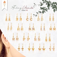 Torcia Gold 375 Pure Gold Letter Earrings