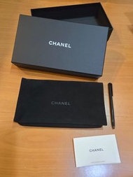 Chanel 皮夾 長夾 woc 絨布 防塵套 紙盒 收納盒 說明書 整套 專櫃配件 包裝組