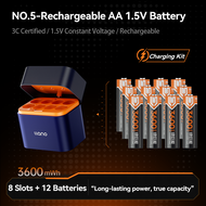 Llano เครื่องชาร์จแบตเตอรี่ AA แบบ 4/8 ช่อง | ชาร์จเร็ว ปลอดภัย มีไฟแสดงสถานะ | รองรับแบตเตอรี่แบบชา