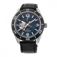 [TimeYourTime] Orient Star RE-AT0104E00B Mechanical Open Heart Black Leather Blue Analog Men's Watch RE-AT0104E