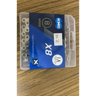 KMC chain X8X9 -8&9speed 114L silver with a missing link