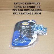 UMBRELLA VALVE SET IN EX VARIO 160 PCX 160 ADV 160 IN 20 EX 17 ROD 3.5MM