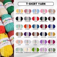 Ready Stock 100G T-shirt Yarn Cloth Yarn Crocheted Candy Colors Sewing &amp; Knitting Supplies for Bag Blanket Cushion