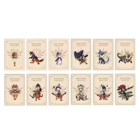 12Pcs Monster Hunter Rise Big/Mini Resent Tiger Dragon Ailu Cat NS Game Reward NFC Printed NTAG215 G