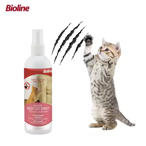 Bioline Cat Deterrent Spray 175ml Natural Formula Cat Repellent Indoor Outdoor Strengthened Cat Scra