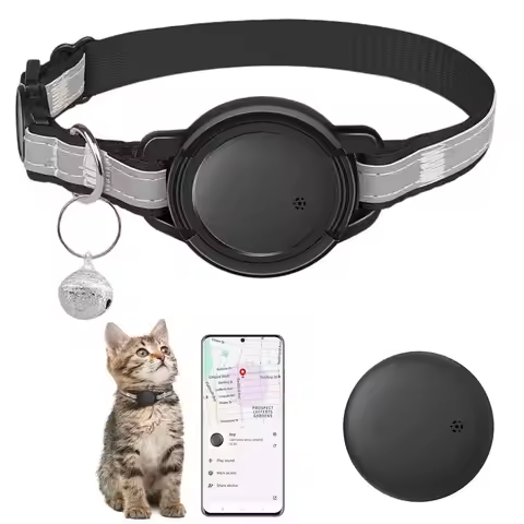 Android Cat Tracker Collar 1 Pack, Mini Cat GPS Tracker, Smart Pet Activity Trackers, No Subscriptio