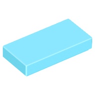 Lego 3069 part tile 1x2 medium azure