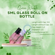 5pcs 5ml glass roll on bottle 5ml perfume glass roll slim 5ml liptint roller bottle