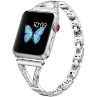 Phụ Nữ Vòng Tay Kim Cương Cho Apple Watch Dòng Có Thể Điều Chỉnh Kim Loại dây đeo iWatch 49Mm 41Mm 4