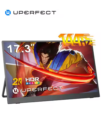 UPERFECT Portable Monitor 17.3 inch 144HZ Refresh Rate 2K Display 105.70% SRGB With Stand Ultra-Slim