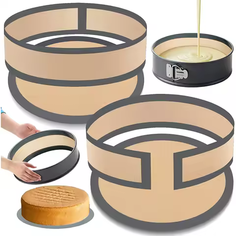 2 Pack Silicone Baking Mat for Springform Pan 9in Nonstick Springform Pan Protector Reusable Baking 