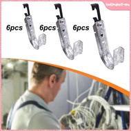 [lzdjhyke2] 6Pcs Cable Support J Hooks, Storage Hangers, with Bat Wing Clips, Cable Management Hooks