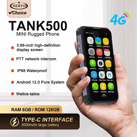 SERVO TANK500 4G Android Mini Rugged Smartphone 6GB+128GB 2 SIM Face Unlock 3.88 inch 3000mAh 13MP C