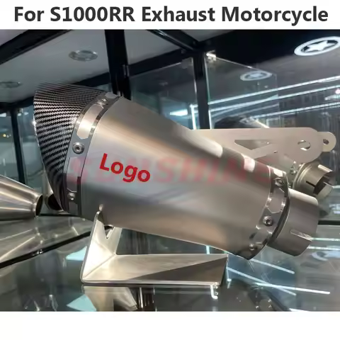 For S1000RR 2010-2014 S1000R 2014-2016 Motocross Exhaust Motorcycle Muffler Escape Moto 51mm 60mm DB