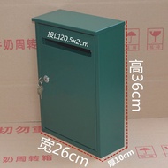 Green Wordless Postal Letter Box Door Drop Letter Box Outdoor Wall Hanging with Lock Suggestion Box 