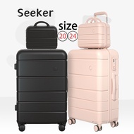 Seeker 2in1 Hardcase Luggage 20/24+14 inch luggage bag travel Lightweight beg bagasi Waterproof Lugg