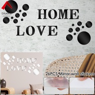 Acrylic Mirror Wall Sticker Set Self-Adhesive Home Love Mirror Decals DIY Removable Round Mirror Wall Stickers  SHOPCYC6324
