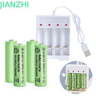 JIANZMY AA / AAA Battery Charger Independent Rechargeable 4 Slot USB Battery Charger