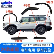 ชิ้นส่วนตกแต่งรถยนต์สำหรับ Toyota Land Cruiser LC250 ปี 2007-2020 ป้ายด้านข้าง ขอบยาง ป้ายด้านข้าง ป