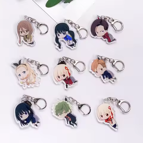 Anime Characters Lycoris Recoil Acrylic Keychain Accessories Creative Kawaii Bag Charm Backpack Pend